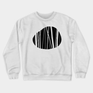 Sea stone or abstract ornament? Black and white graphics Crewneck Sweatshirt